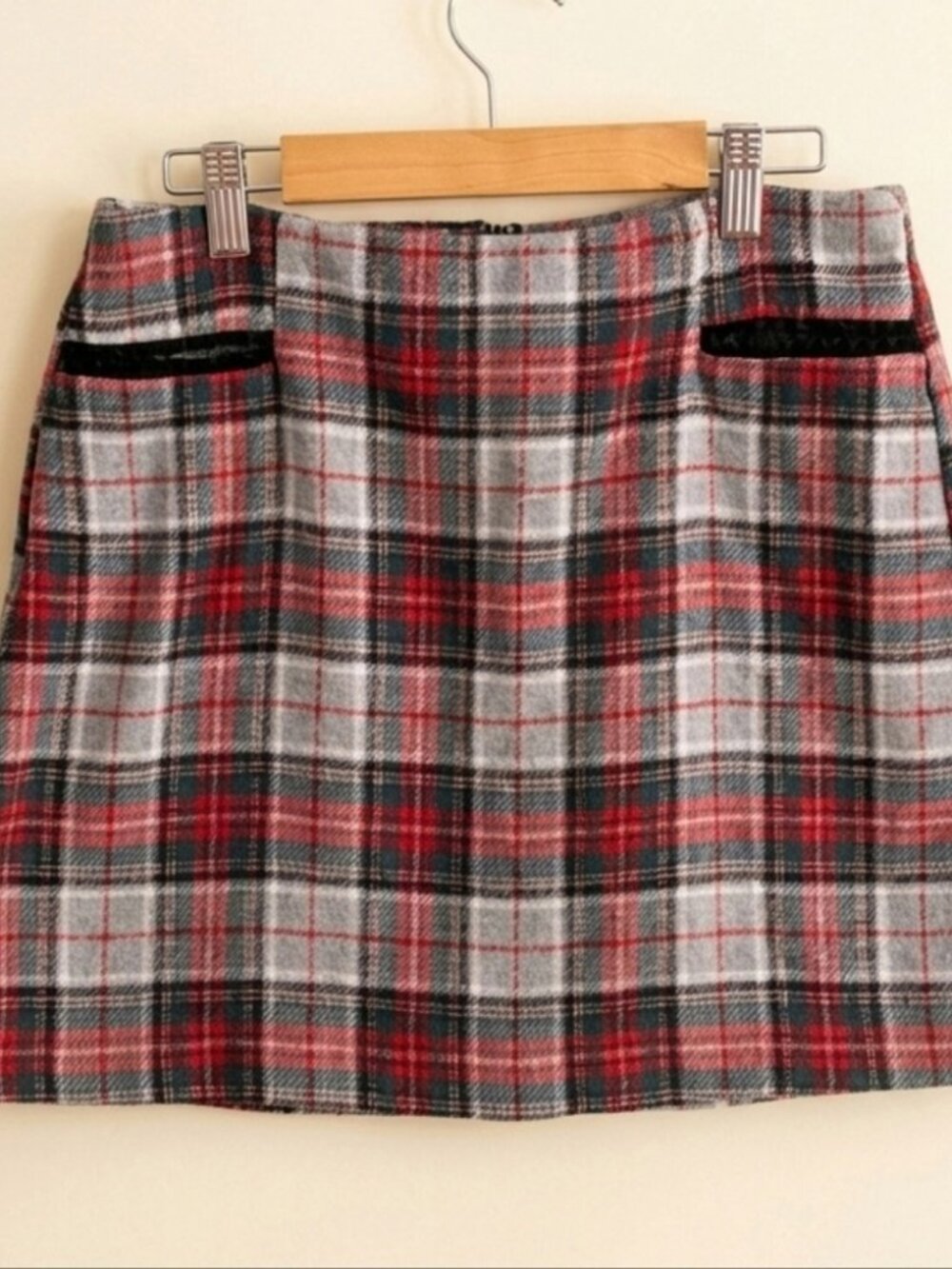 Copper Key Plaid Mini Skirt - Size Small